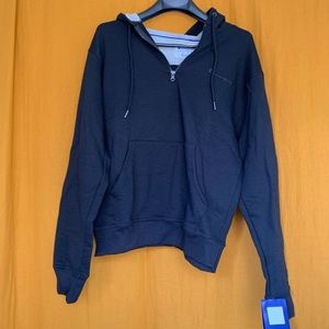 Black Champion hoodie with half zipper. New with tags.